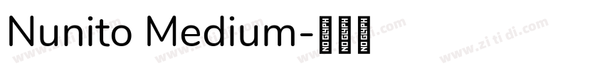 Nunito Medium字体转换
